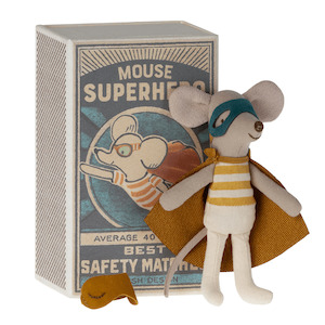 Toy: Maileg Super Hero Mouse in Matchbox