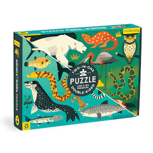 Mudpuppy Land & Sea Predators Double-Sided 100pc Puzzle