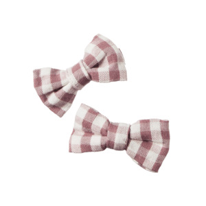 Nature Baby Bow Hair Clips 2 Pack -Twilight Check