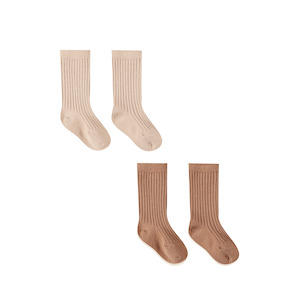 Quincy Mae Socks Set - Shell, Rose