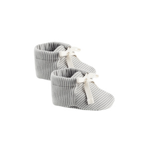 Toy: Quincy Mae Baby Booties - Blue Micro Stripe