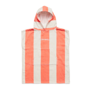 Toy: Crywolf Hooded Towel - Coral Stripe