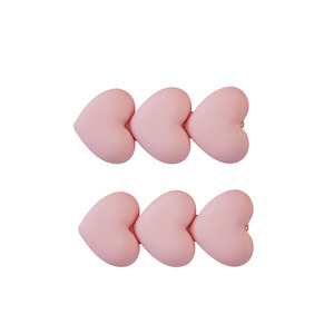 Little Sunday Heart Clips - Blush