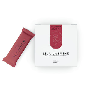 Lila Jasmine Lactation Bars - Mixed Berry & White Chocolate Box Of Six