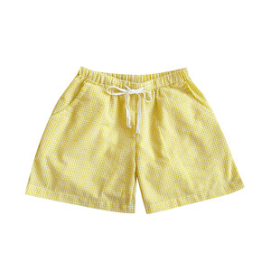 Piccolo Seersucker Play Short - Buttercup Yellow Gingham