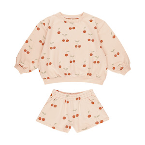 Rylee + Cru Summer Terry Set - Cherries