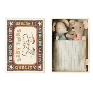 Toy: Maileg Twins Baby Mice In Matchbox 2025