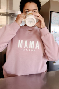 Clothing: Personalised MAMA Sweatshirt - BLUSH