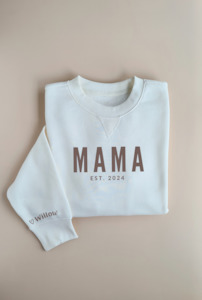 Personalised MAMA Sweatshirt - OFF-WHITE