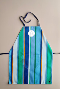 Personalised Kids Apron - Blue Stripes