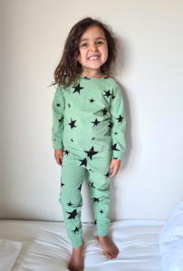 Cotton Pyjamas Set - Minty Stars