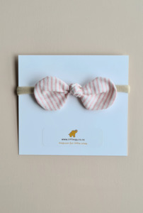 Pink Stripes Cotton Headband