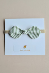 Green Stripes Cotton Headband