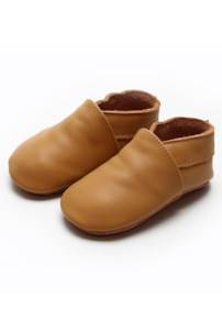 Clothing: Soft Sole Leather Shoes - Tan