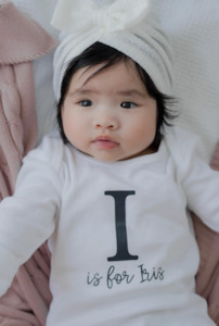 Clothing: Personalised Cotton Bodysuit - N if for Name