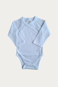 Clothing: Cotton Wrap Bodysuit - Snow