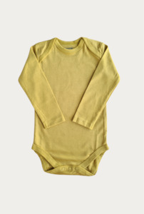 Clothing: Cotton Bodysuit - Mustard