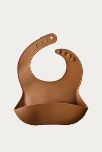 Silicone Baby Bib - Caramel