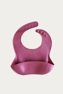 Silicone Baby Bib - Cherry Pink