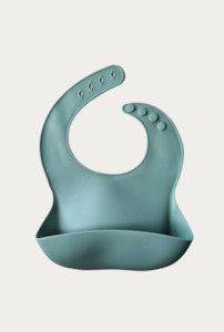 Silicone Baby Bib - Sage