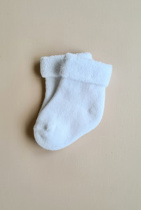 Clothing: Baby Cotton Socks - White