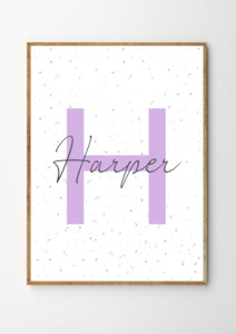 Personalised Spotty Monogram 2 - Lavander