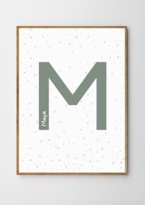 Personalised Spotty Monogram - Sage