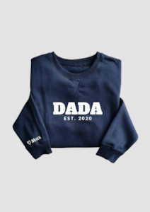 Personalised PAPA Sweatshirt - Deep Blue