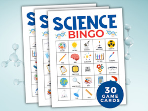 Bingo: Science Bingo 30 Cards