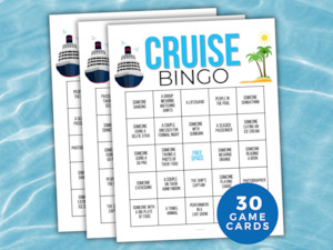 Cruise Bingo 30 Cards