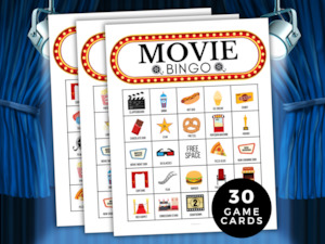 Movie Bingo 30 Cards