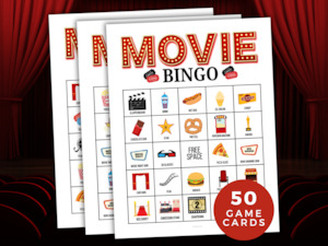 Movie Bingo 50 Cards