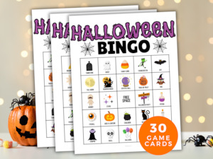 Halloween Bingo 30 Cards