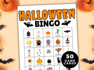 Halloween Bingo 50 Cards