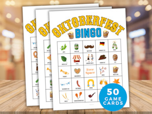 Oktoberfest Bingo 50 Cards