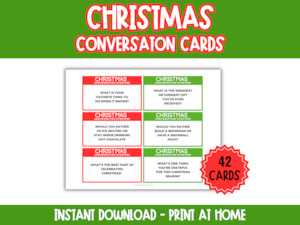 Christmas Conversation Starter Cards