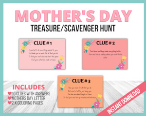 Mother’s Day Scavenger Hunt Clues