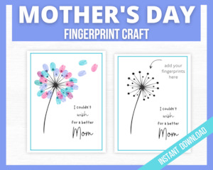 Mothers Day Fingerprint Craft