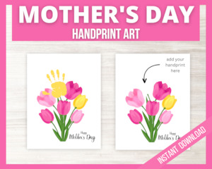 Mothers Day Flower Handprint