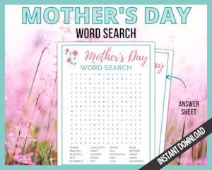 Mother's Day Word Search