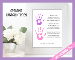 Mothers Day: Grandma Handprint Poem