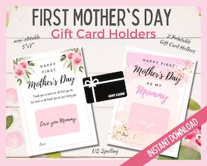 First Mother's Day Gift Card Holder