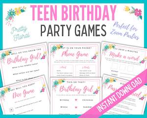 Teen Party Games - Floral