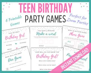 Birthday: Teen Girl Party Games