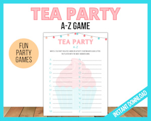 Tea Party A-Z Game