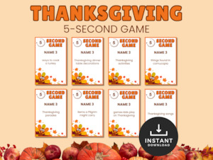 5 Second Thanksgiving Game