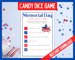 Memorial Day Candy Dice Game