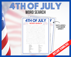 4th July Word Search