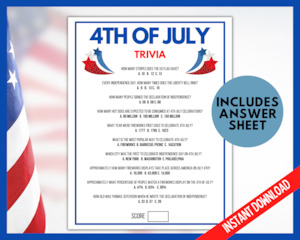 4th July Trivia Game