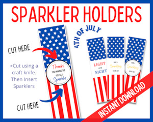 Happy 4th July Sparkler Holders